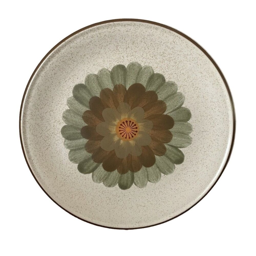 Premier Durastone Basil, Made In Japan 12” Platter, Green & Brown, Serving Ware
